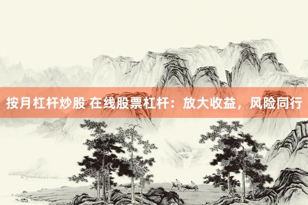 按月杠杆炒股 在线股票杠杆：放大收益，风险同行