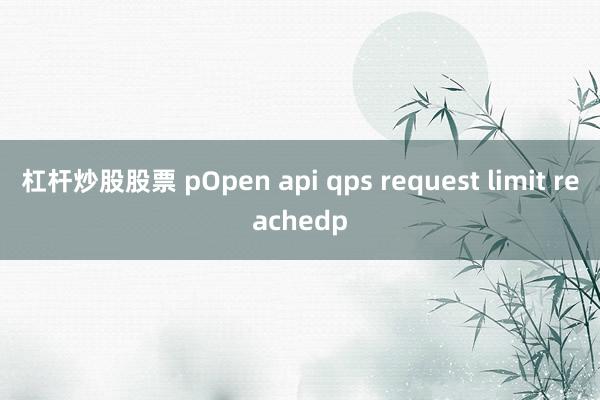 杠杆炒股股票 pOpen api qps request limit reachedp