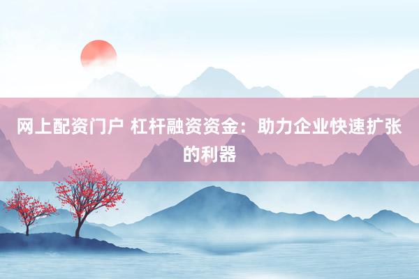 网上配资门户 杠杆融资资金：助力企业快速扩张的利器