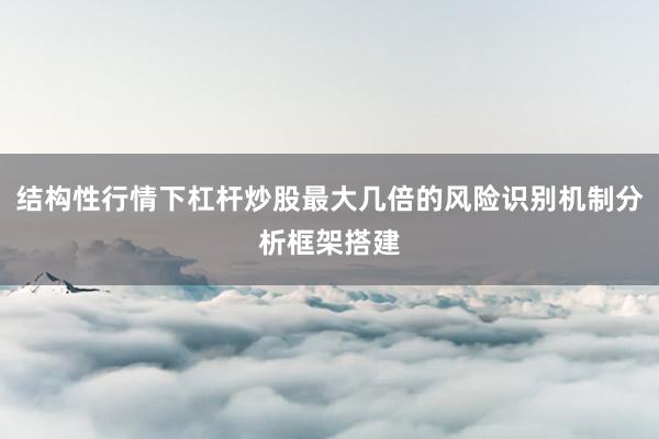 结构性行情下杠杆炒股最大几倍的风险识别机制分析框架搭建