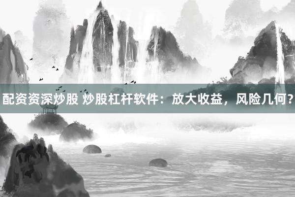 配资资深炒股 炒股杠杆软件：放大收益，风险几何？