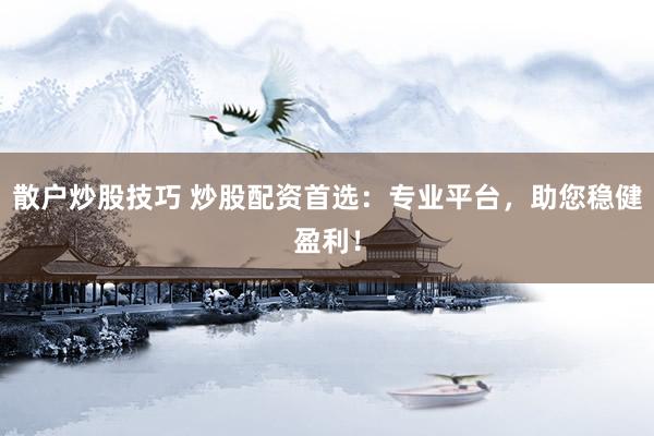 散户炒股技巧 炒股配资首选：专业平台，助您稳健盈利！