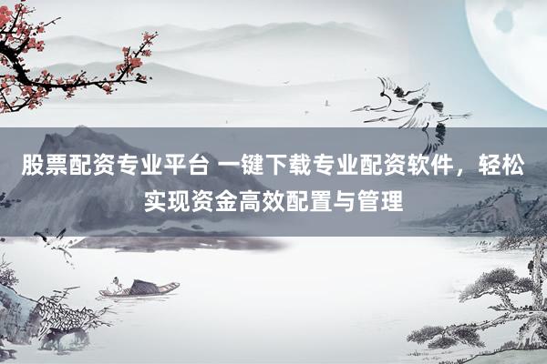 股票配资专业平台 一键下载专业配资软件，轻松实现资金高效配置与管理